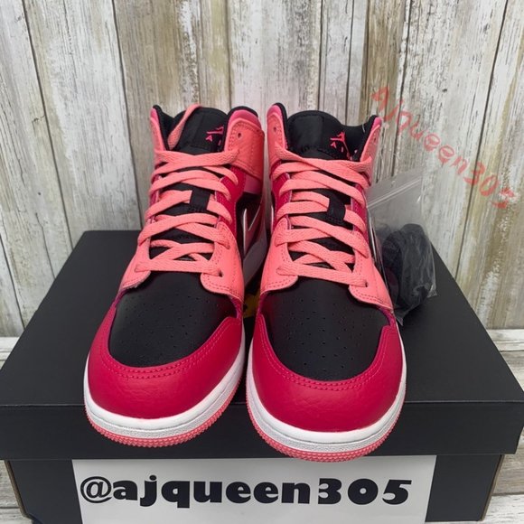 Air Jordan 1 Mid Coral Chalk - Picture 4 of 6